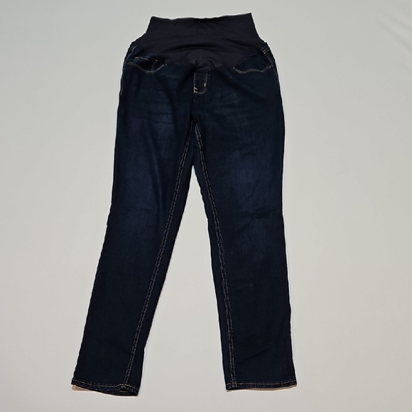 Old Navy Maternity Women's High Rise Dark Blue Jeans - Picture 3 of 9